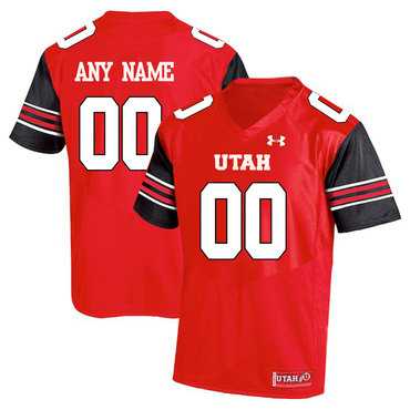 Men%27s Utah Utes Red Customized College Football Jersey